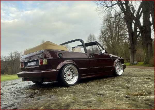 1:18 VW Golf I Cabrio Classic Line Red Edition + BBS RS inkl.OVP